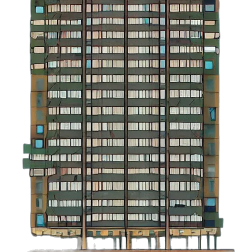 building, furniture, robot, 3d render transparent PNG cut-out