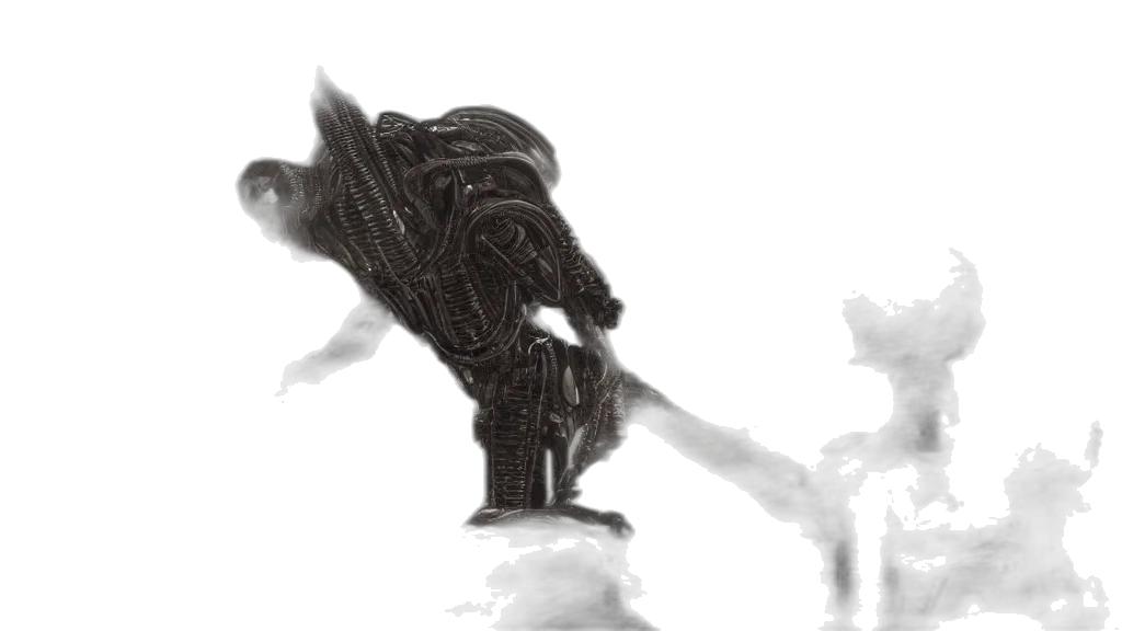 robot, creature, sword, dragon, concept art, fantasy art, comic book art, 3d render transparent PNG cut-out