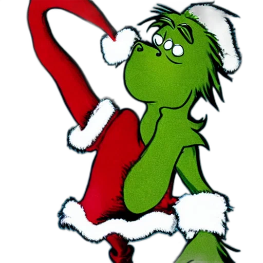 grinch, fighting, santa transparent PNG cut-out