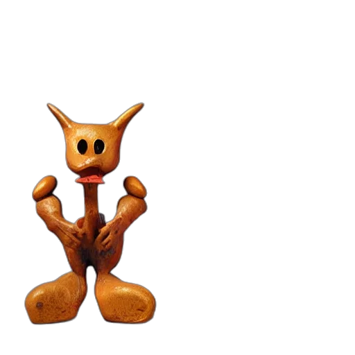 robot, animal, staff, creature, 3d render, concept art, pixel art, golden transparent PNG cut-out