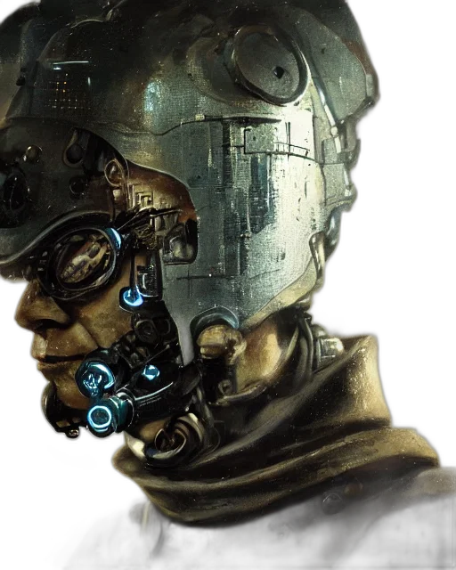 robot, mask, face, cyberpunk transparent PNG cut-out
