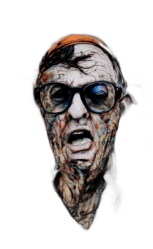 face, mask, comic book art, watercolor, concept art, photorealistic, artwork, style transparent PNG cut-out