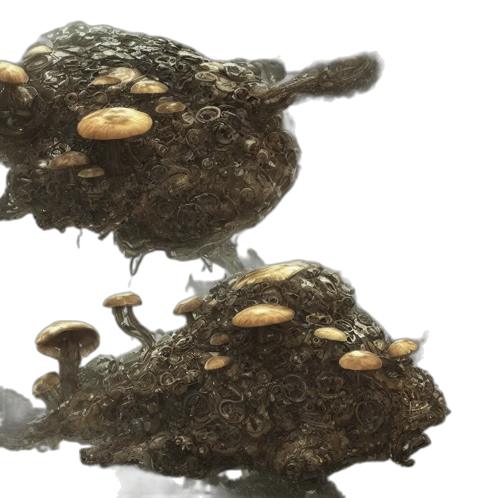 crown, dragon, food, hair, 3d render, concept art, photorealistic, bio transparent PNG cut-out