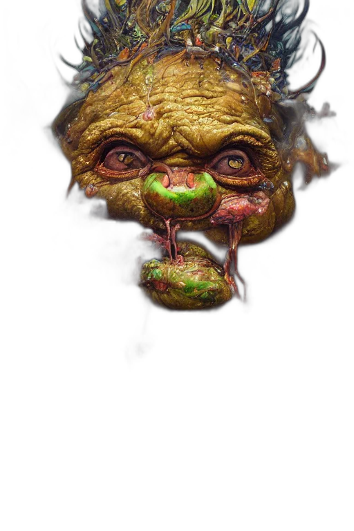 face, creature, mask, staff, concept art, fantasy art, photorealistic, 3d render transparent PNG cut-out