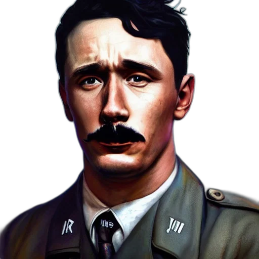face, staff, hat, photorealistic transparent PNG cut-out