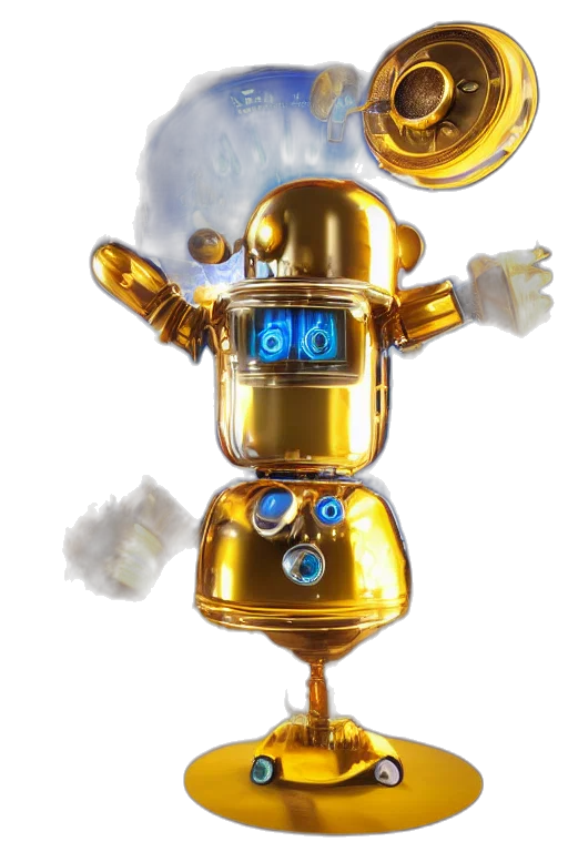 robot, staff, jewelry, weapon, 3d render, concept art, portrait, photo transparent PNG cut-out