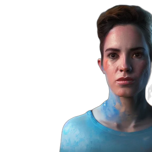 face, concept art, photorealistic, 3d render, fantasy art, blue, portrait, usa transparent PNG cut-out