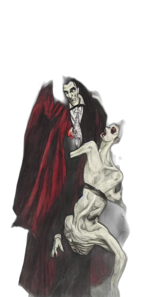 mask, creature, concept art, comic book art, fantasy art, watercolor, dracula transparent PNG cut-out