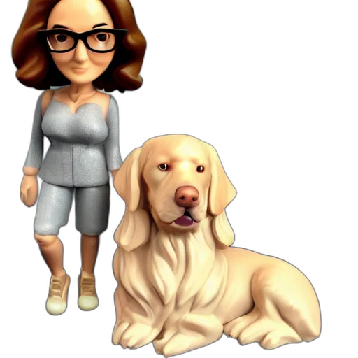 staff, animal, 3d render, pixel art transparent PNG cut-out