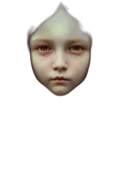 face, mask, creature, robot, photorealistic, 3d render, concept art, fantasy art transparent PNG cut-out