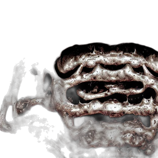crown, face, mask, creature, 3d render, photorealistic, concept art, squalid transparent PNG cut-out