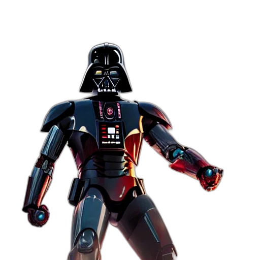 robot, 3d render, concept art, comic book art transparent PNG cut-out