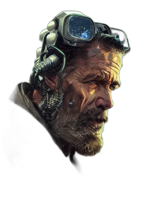 face, mask, robot, staff transparent PNG cut-out