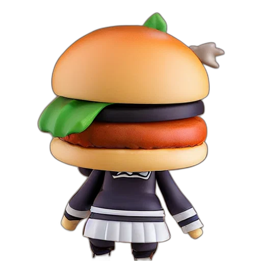 food, hat, animal, dress, 3d render, concept art, pixel art, hamburger transparent PNG cut-out