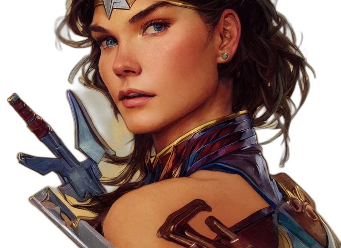 jewelry, face, comic book art, fantasy art transparent PNG cut-out