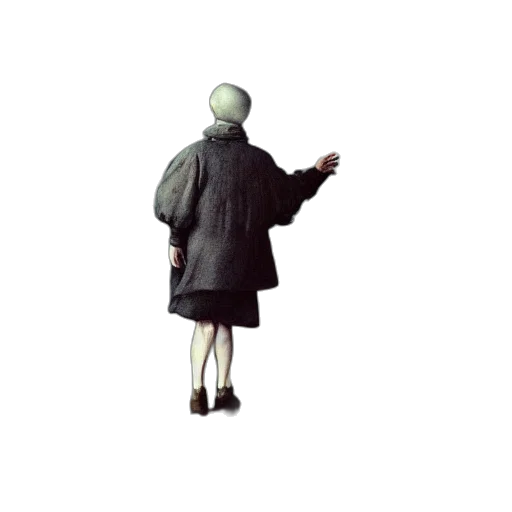 jacket, staff, umbrella, hat transparent PNG cut-out
