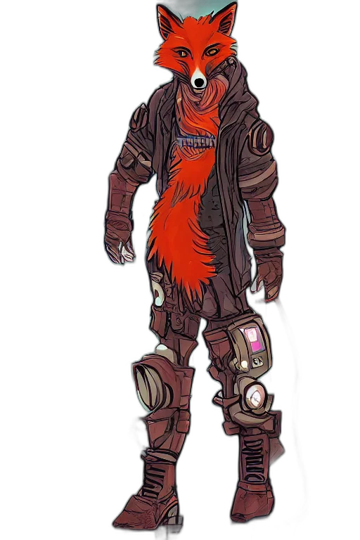 concept art, fantasy art, comic book art, cyberpunk transparent PNG cut-out