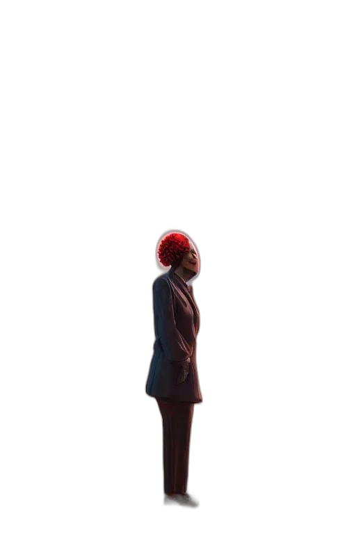jacket, hat, dress, umbrella, 3d render, concept art, pixel art, anime transparent PNG cut-out