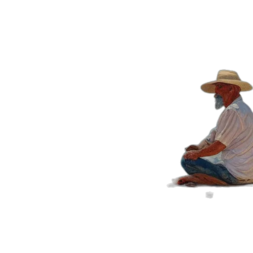 hat, umbrella, robot, staff, photorealistic, 3d render, concept art, oil painting transparent PNG cut-out
