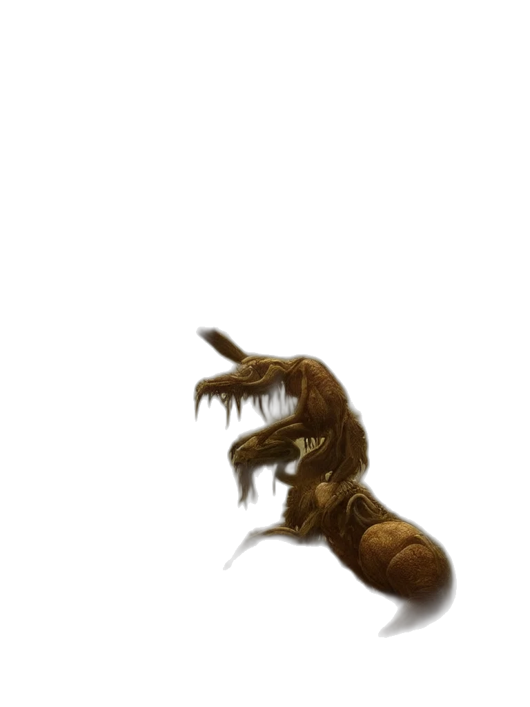 creature, dragon, animal, hair, concept art, 3d render, fantasy art, photorealistic transparent PNG cut-out