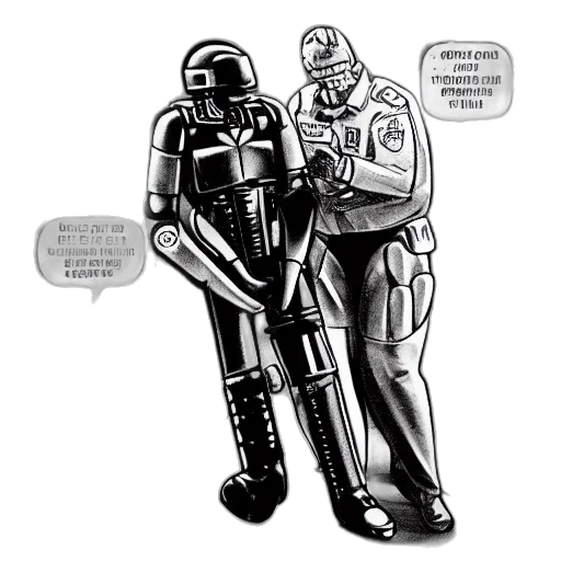 robot, weapon, comic book art, concept art transparent PNG cut-out