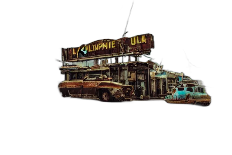 car, weapon, umbrella, robot, concept art, cyberpunk, photorealistic, pixel art transparent PNG cut-out