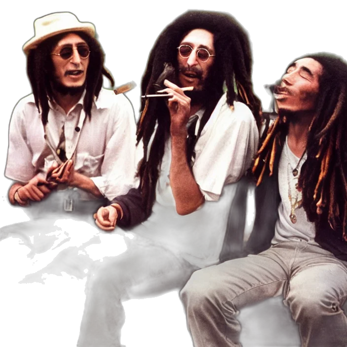 photorealistic, john, lennon, smoking transparent PNG cut-out