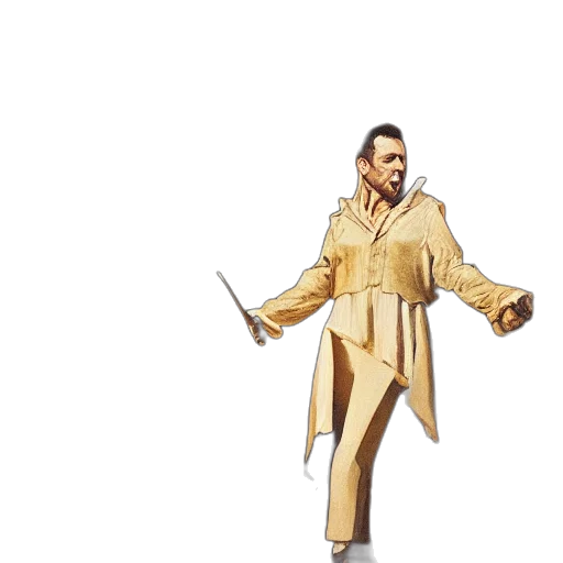 staff, jacket, sword, weapon transparent PNG cut-out