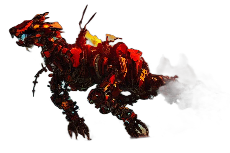 dragon, creature, weapon, robot, concept art, fantasy art, pixel art, 3d render transparent PNG cut-out