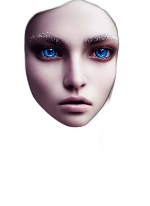 mask, face, robot, jewelry, photorealistic, 3d render, concept art, fantasy art transparent PNG cut-out