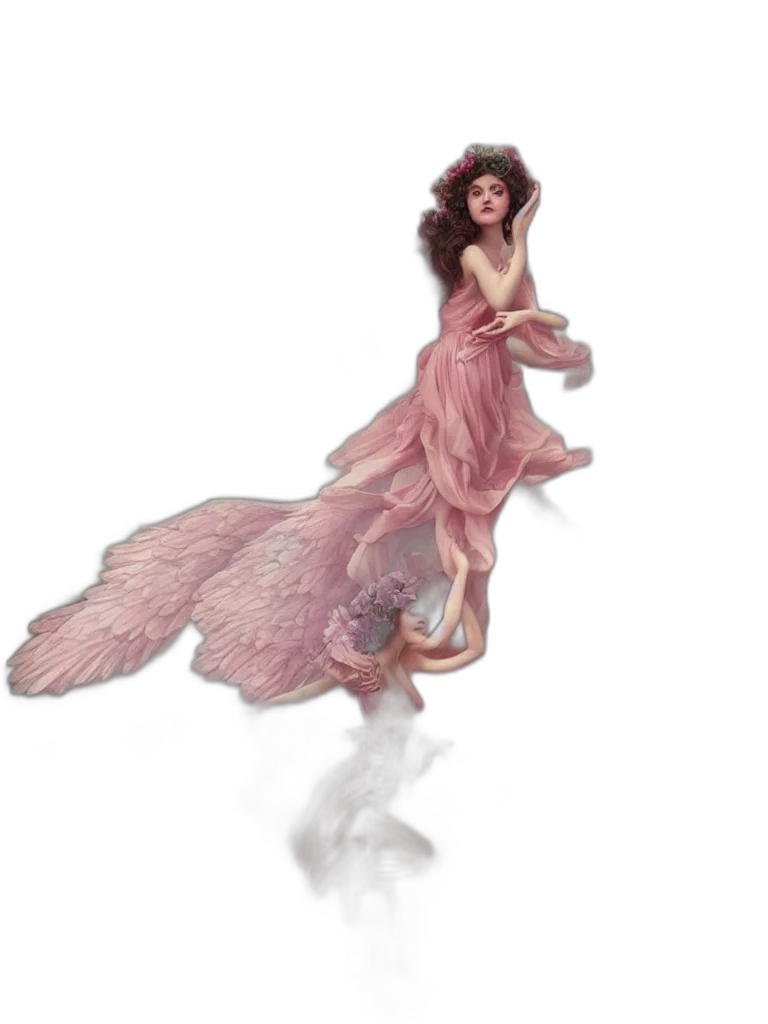 dress, creature, hair, dragon transparent PNG cut-out
