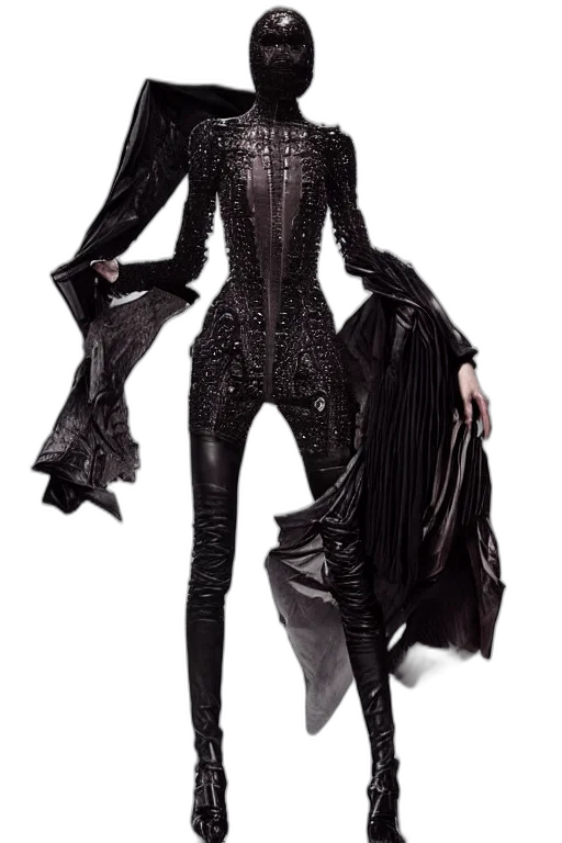 dress, jacket, cyberpunk, concept art transparent PNG cut-out