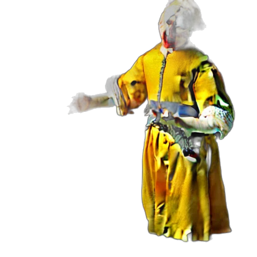 jacket, staff, dress, mask, 3d render, concept art, photorealistic, outer space transparent PNG cut-out
