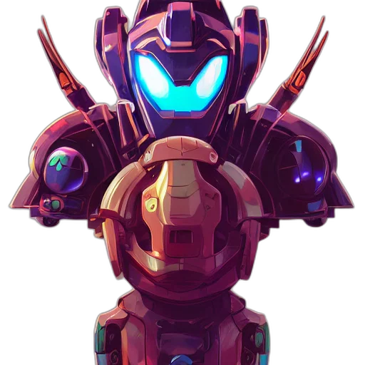 robot, weapon, concept art, pixel art transparent PNG cut-out