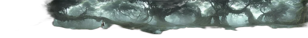 tree, mask, dragon, creature, concept art, fantasy art, photorealistic, 3d render transparent PNG cut-out
