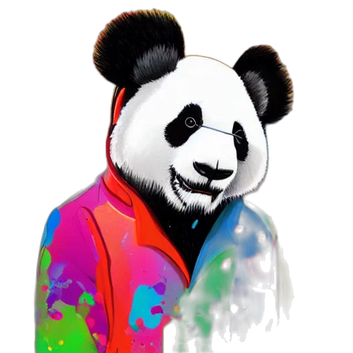 animal, jacket, cartoon, concept art, watercolor, photorealistic, neon, monochrome transparent PNG cut-out