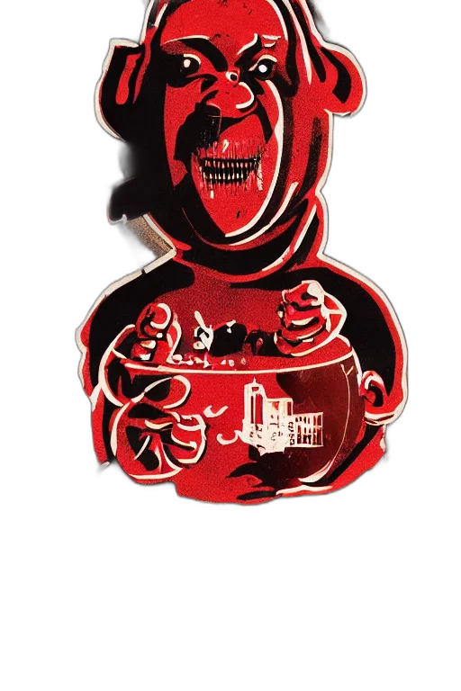 mask, face, comic book art, concept art, cartoon, red, poster, horror transparent PNG cut-out