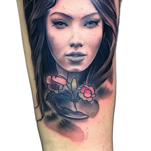 photorealistic, fantasy art, comic book art, cyberpunk, tattoo, realism, design, beautiful transparent PNG cut-out