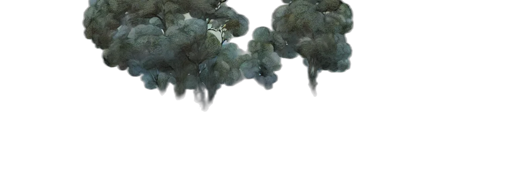 tree, crown, dragon, hair, 3d render, photorealistic, concept art, watercolor transparent PNG cut-out