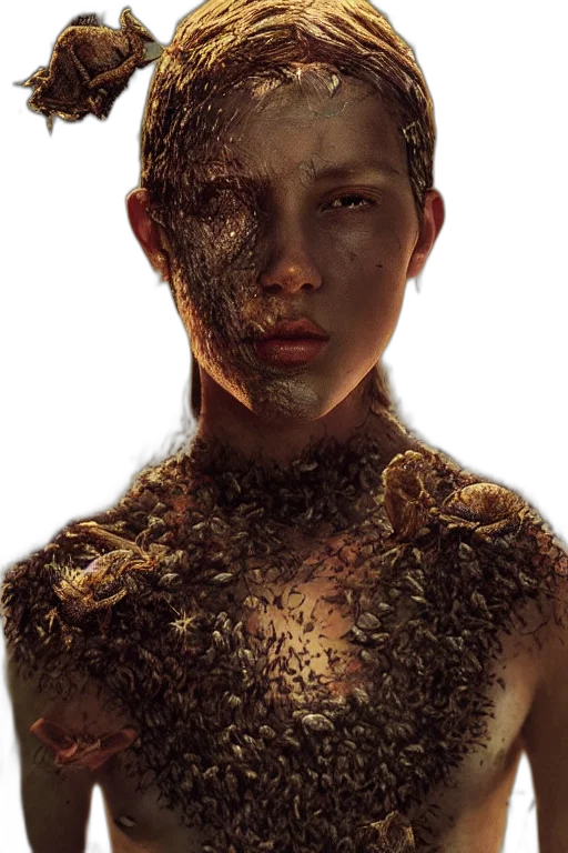 face, mask, hair, creature transparent PNG cut-out