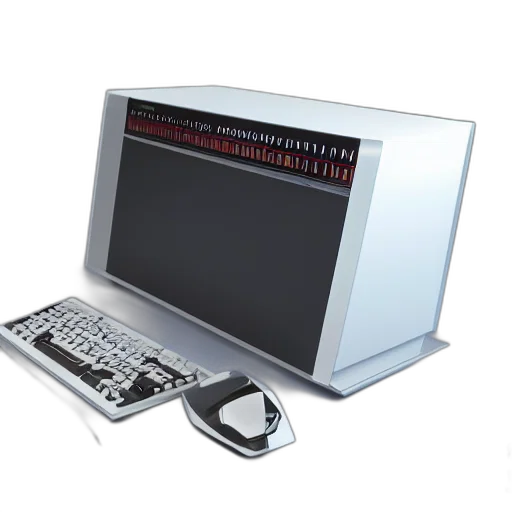 3d render, cyberpunk, computer, pedestal, render, octane, ray, tracing transparent PNG cut-out