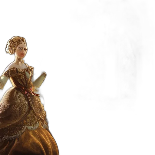 dress, crown, concept art, fantasy art transparent PNG cut-out