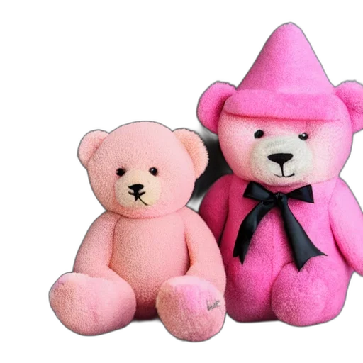hat, 3d render, pink, teddy transparent PNG cut-out