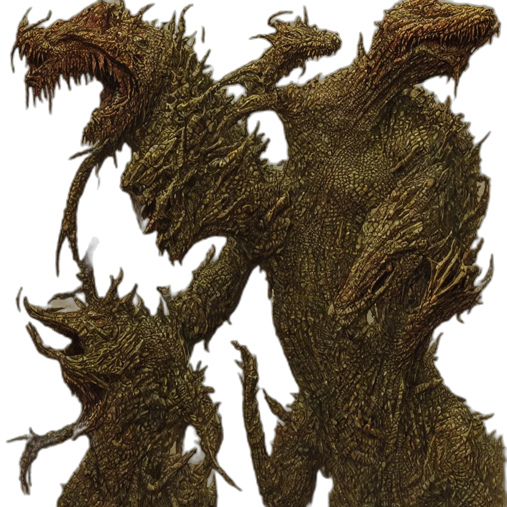 dragon, creature, animal, concept art, fantasy art, 3d render, photorealistic, lizardman transparent PNG cut-out