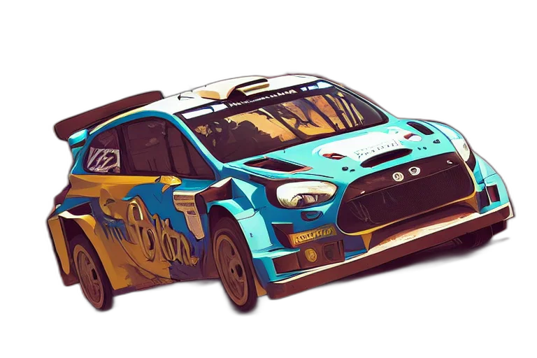 car, concept art, fantasy art, 3d render transparent PNG cut-out
