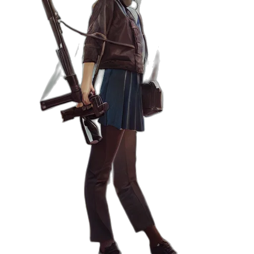 staff, jacket, weapon, concept art transparent PNG cut-out