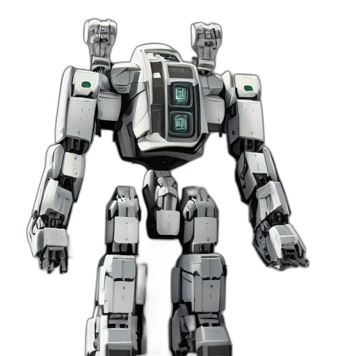 robot, concept art, 3d render, torso transparent PNG cut-out