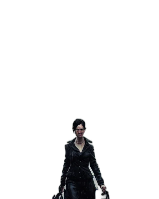 jacket, staff, dress, weapon, concept art, 3d render, pixel art, cyberpunk transparent PNG cut-out