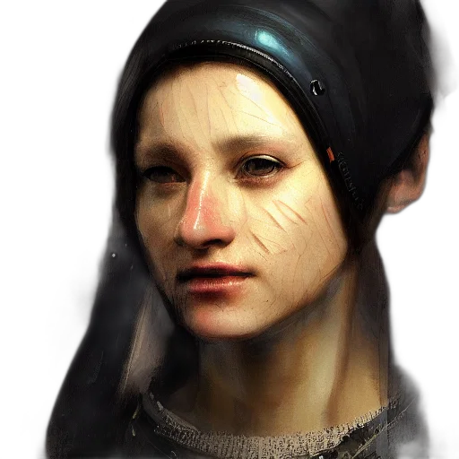 face, mask, hat, robot, photorealistic, concept art, fantasy art, cyberpunk transparent PNG cut-out