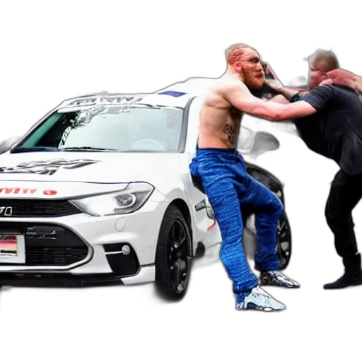 car, wrestling, conor, mcgregor transparent PNG cut-out